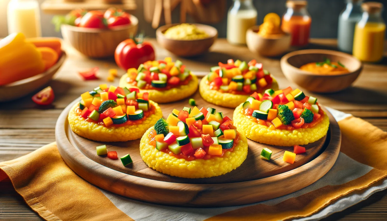 Minipizzas de polenta aux légumes pour bébé (dès 8 mois)