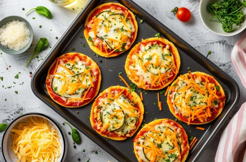 MINI-PIZZAS DE POLENTA AUX LÉGUMES POUR BÉBÉ (DÈS 8 MOIS)