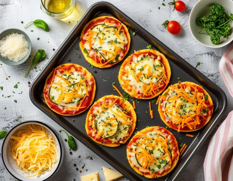 MINI-PIZZAS DE POLENTA AUX LÉGUMES POUR BÉBÉ (DÈS 8 MOIS)