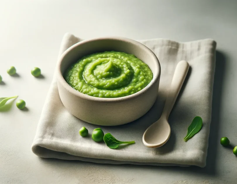 Purée de petit pois bébé 4 mois