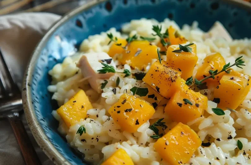 Risotto courge poulet DME bébé