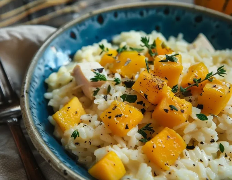 Risotto courge poulet DME bébé