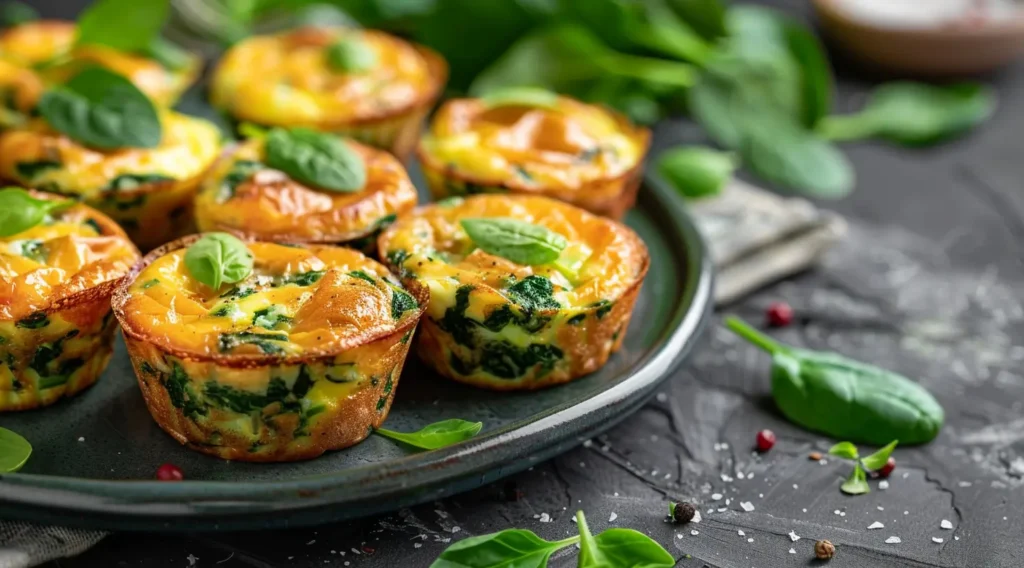 Mini quiches sans croûte au fromage et épinards pour bébé DME (dès 9 mois)