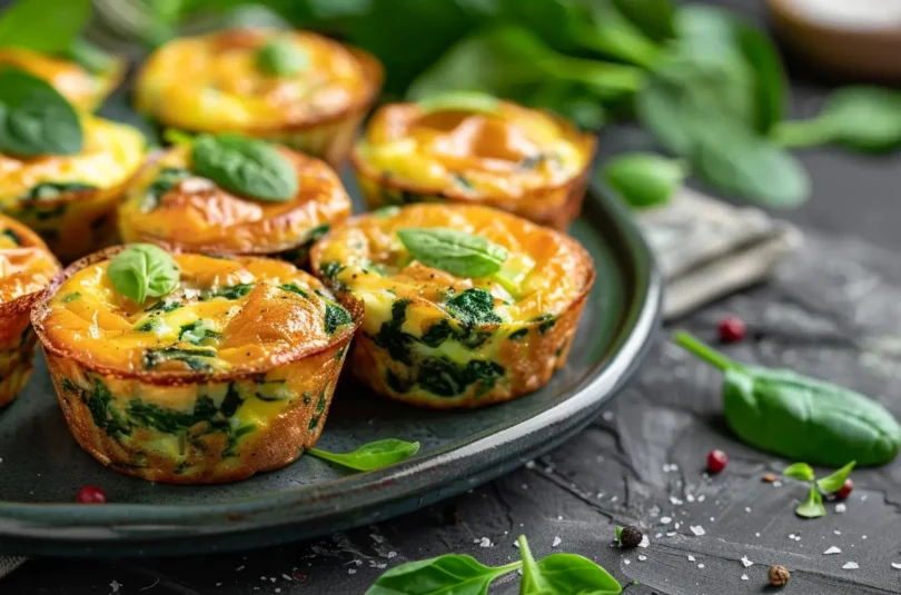 Mini quiches sans croûte au fromage et épinards pour bébé DME (dès 9 mois)