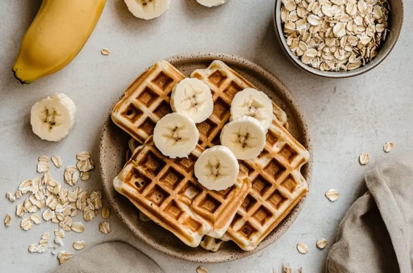 Gaufre banane et avoine pour bébé en DME