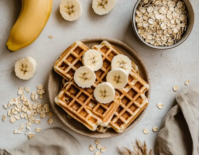 Gaufre banane et avoine pour bébé en DME