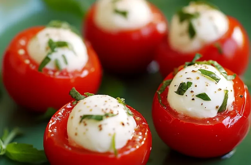 Tomates cerises farcies à la mozzarella pour bébé (dès 9 mois)