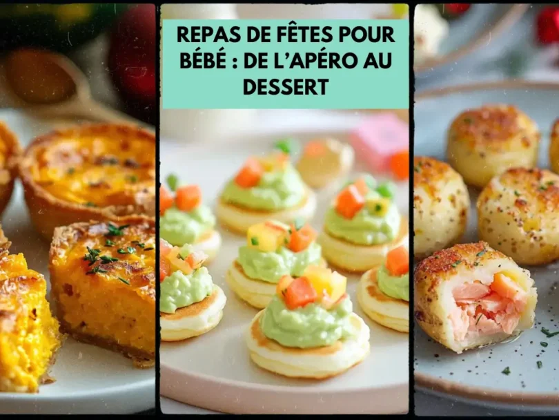 Menu de fêtes pour bébé : mini-blinis, velouté et biscuits de Noël adaptés aux 6-12 mois