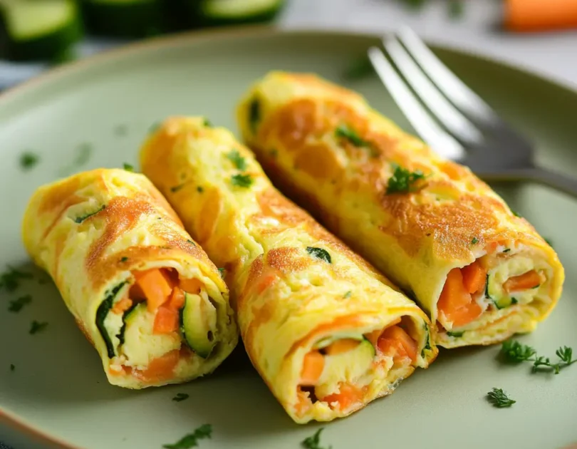 Rouleaux d'omelette aux légumes pour bébé dès 9 mois