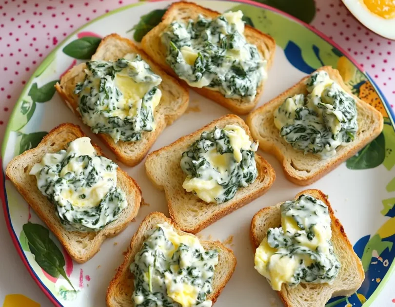 Recette de toast aux épinards et fromage pour bébé dès 9 mois, texture crémeuse idéale pour la diversification alimentaire