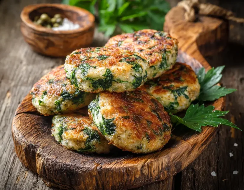 Galettes de saumon aux épinards pour bébé DME, finger food doré avec épinards verts visibles, taille adaptée petites mains dès 10 mois